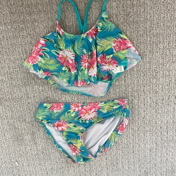 Bikini Set Tropical Hawaiian Print for Girls Size Large 10-12 - Picture 8 of 9